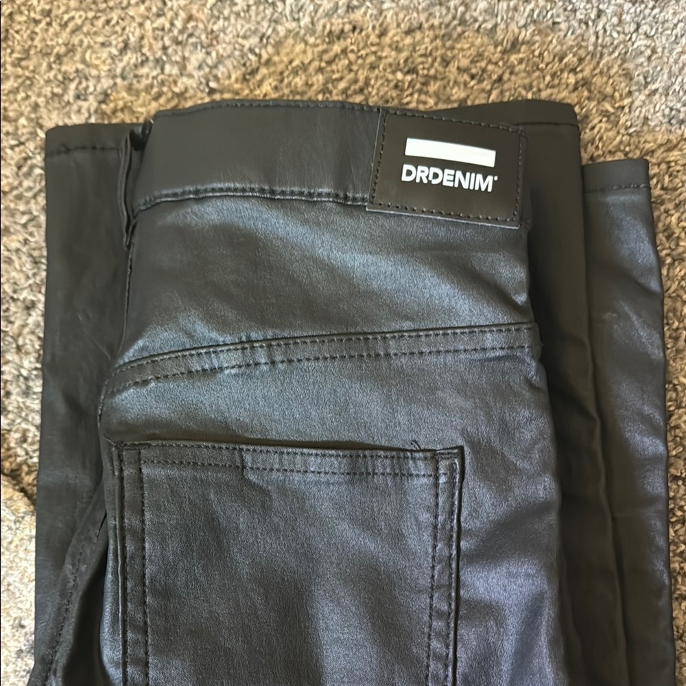 Dr. Denim Shiny Black Pants